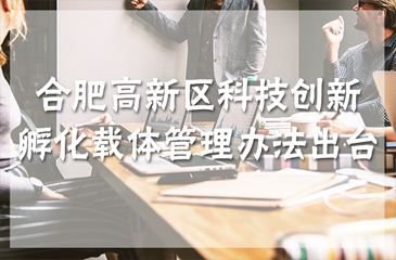 合肥高新區(qū)科技創(chuàng)新孵化載體管理辦法出臺(tái)