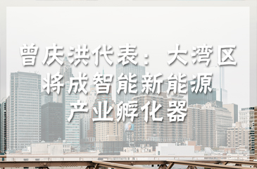 曾慶洪代表：大灣區將成智能新能源產業孵化器
